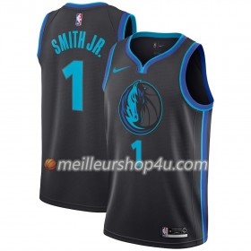 Maillot Basket Homme Dallas Mavericks Dennis Smith 1 2018-19 Nike City Edition Noir Bleu Swingman